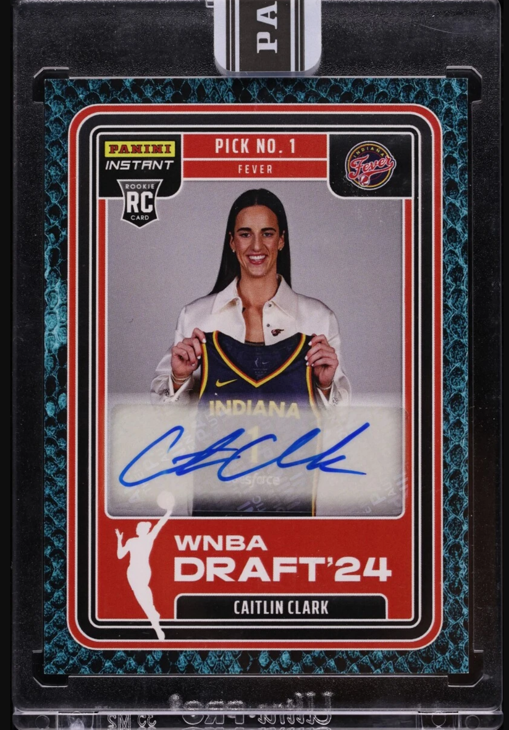 Caitlin Clark 2024 Panini Instant WNBA Draft Blue Viper ROOKIE AUTO 1/1 CGC AUTH