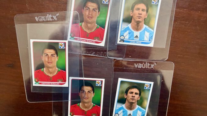 I Opened 4 Panini WC 2010 Boxes Hunting Messi and Ronaldo World Cup Stickers!