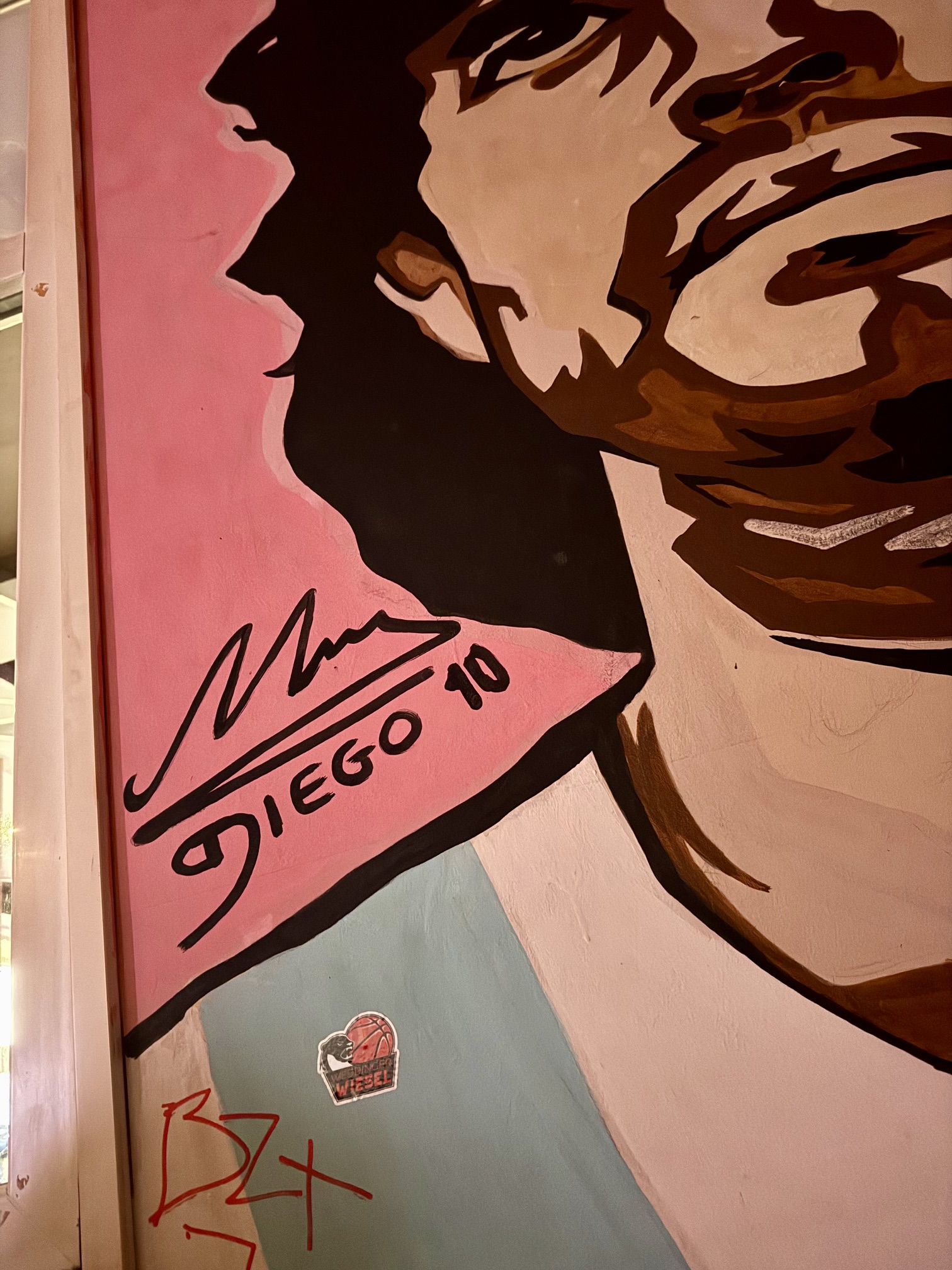 Diego Maradona Signature Wall Painting